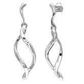 Bezel Set Diamond Drop Earring in UK Hallmarked 9ct White Gold